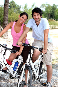 couple à vélo